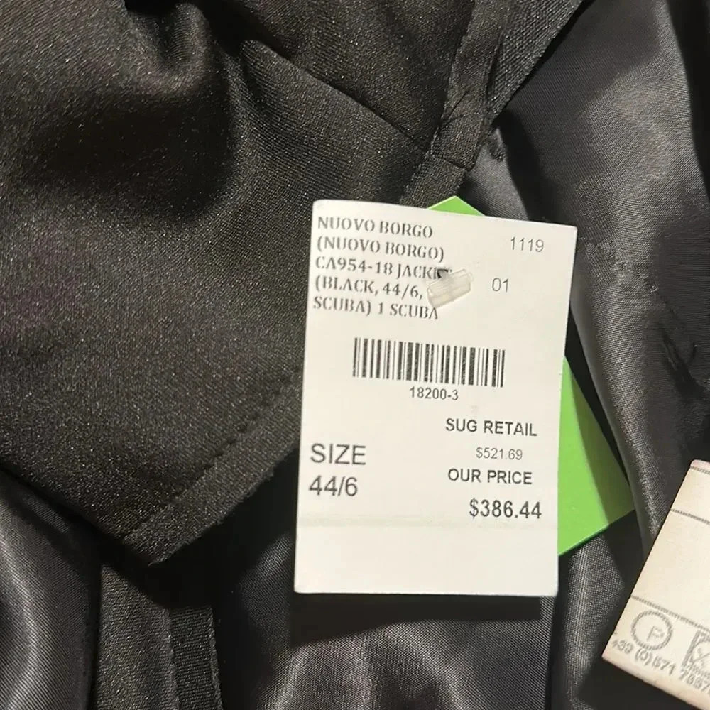 Nuovo Borgo Black Blazer Jacket 44/6 - Picture 12 of 14